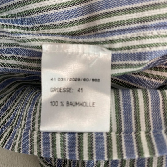 Gossl Mens Shirt Button Up Striped Long Sleeve (41) (L) New with Tags - Picture 13 of 13